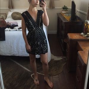 Free people black lace dress
